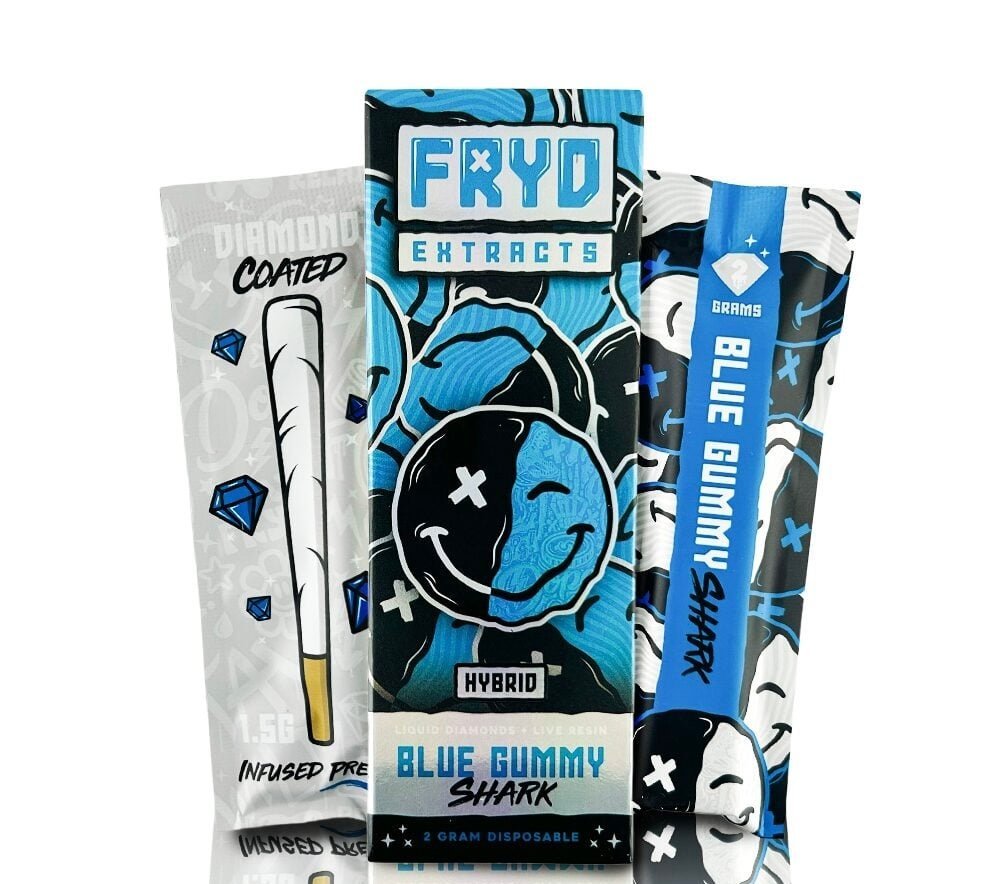 Blue Gummy Shark With Pre-Rolls